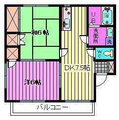 美和ハイツ(2DK/3階)の間取り写真