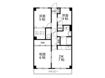 レピドール福田I(3DK/5階)の間取り写真