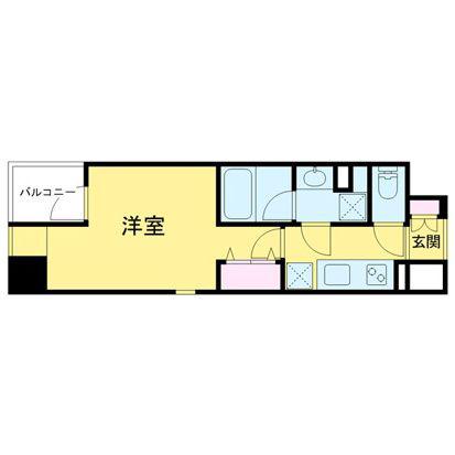 W-GATES TOWER (1K/8階)の間取り写真