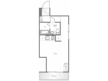 住建第8ハイプレース(ワンルーム/2階)の間取り写真