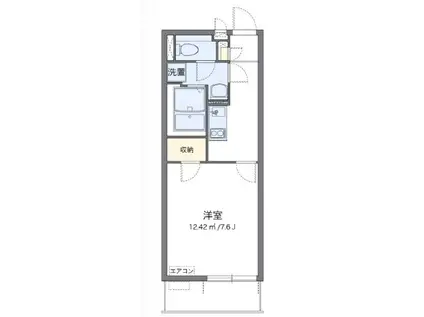 クレイノウィステリア(1K/2階)の間取り写真