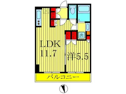 パークアクシス柏の葉(1LDK/13階)の間取り写真