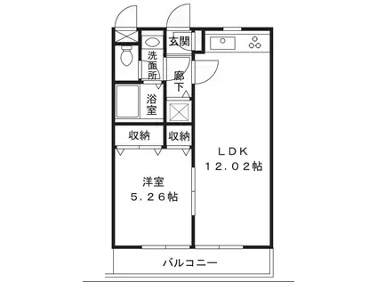 ＪＲ南武線 武蔵新城駅 バス乗車時間：10分 最寄りバス停で下車 徒歩5分 3階建 築21年(1LDK/2階)の間取り写真