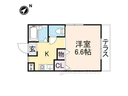 メゾン・ド・ルミエール(1K/2階)の間取り写真