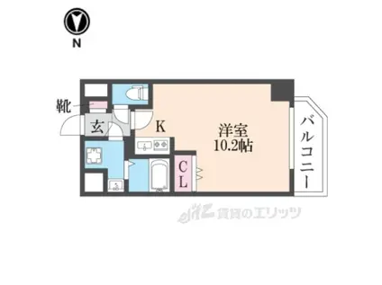 オズレジデンス尼崎(ワンルーム/6階)の間取り写真