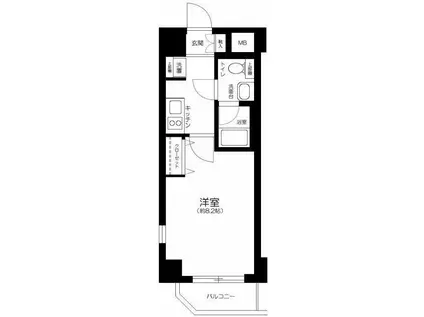 リヴシティ清澄白河(1K/6階)の間取り写真