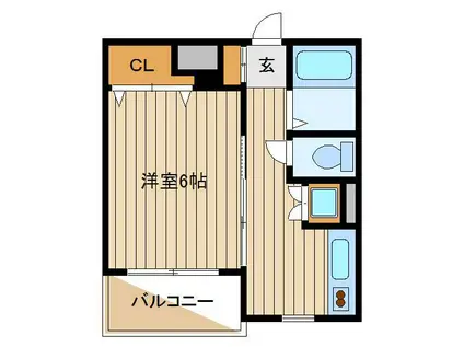 フロレゾン(1K/1階)の間取り写真
