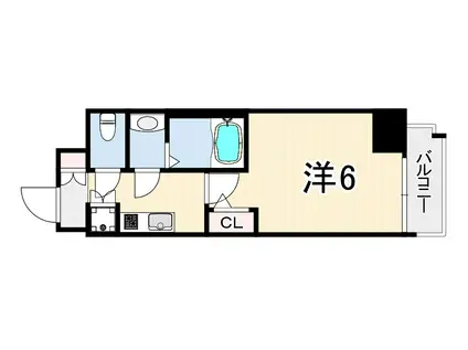 ワールドアイ神戸ウエスト(1K/3階)の間取り写真