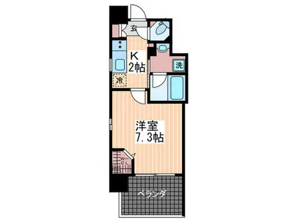 ルービンス宇品御幸(1K/4階)の間取り写真