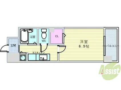 ラ セデュクシオン(1K/3階)の間取り写真