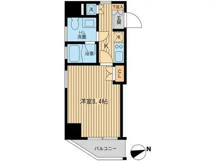 レジデンス大森(1K/2階)の間取り写真