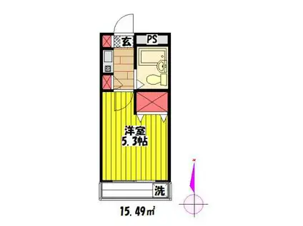 メゾン・ド・エスペランス(1K/3階)の間取り写真