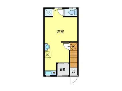 滝山アパート(1DK/1階)の間取り写真