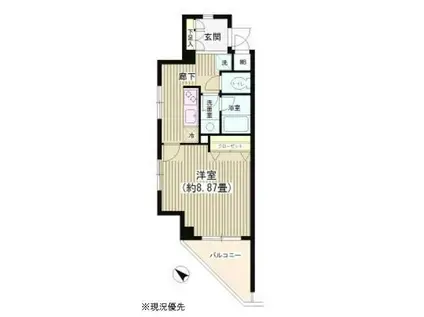 レジアス新横浜(1K/3階)の間取り写真