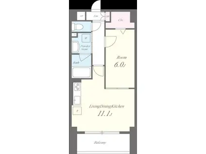 東京メトロ千代田線 千駄木駅 徒歩3分 11階建 築13年(1LDK/10階)の間取り写真