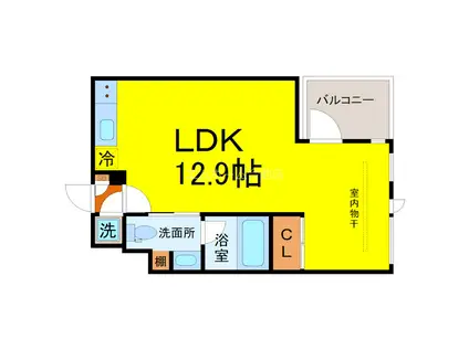 COZY徳川園(ワンルーム/5階)の間取り写真