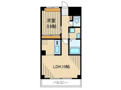 ファインレジデンス赤塚(1LDK/2階)の間取り写真