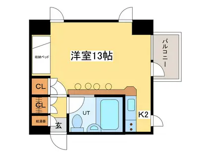 フューデイズコンドミニアム銭函(1K/6階)の間取り写真