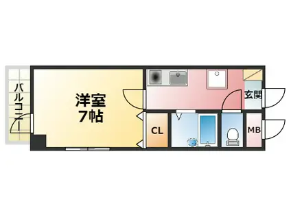 セイントブレア-II(1K/4階)の間取り写真