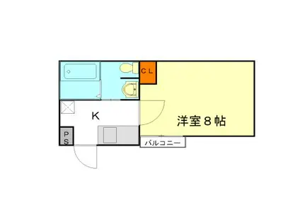 フラッティ七条大橋(1K/2階)の間取り写真