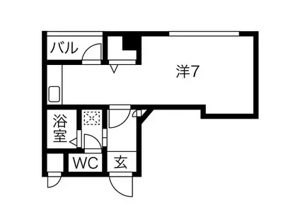 ホワイトキャッスル吉塚壱番館(ワンルーム/4階)の間取り写真