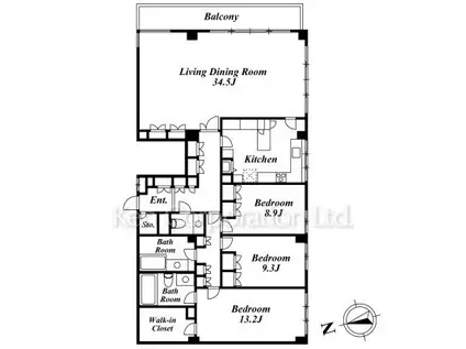 AUREOLE GARDENS(3LDK/2階)の間取り写真