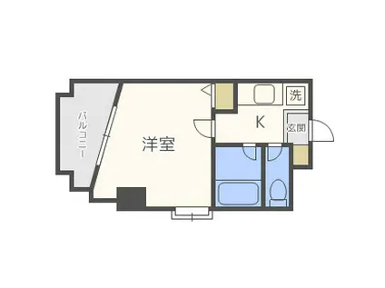 かりん館(1K/4階)の間取り写真