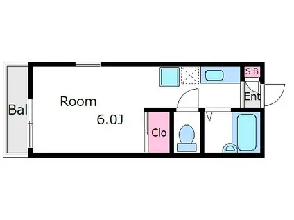 ジュネスコーポ(ワンルーム/1階)の間取り写真