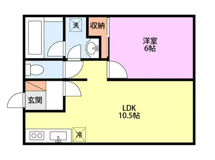 コーポSS II(1LDK/2階)の間取り写真