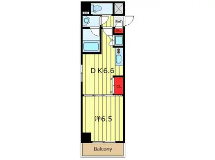 OLD PAL(1DK/1階)の間取り写真