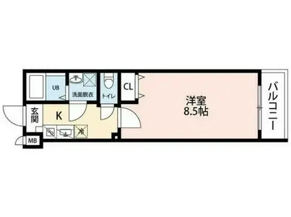 SKY NAGATSUTA(1K/3階)の間取り写真