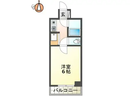 ダイアパレス佐古三番町(1K/4階)の間取り写真