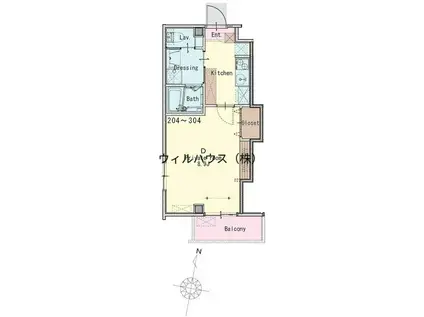 エヌエムスワサントセットイースト(1K/3階)の間取り写真