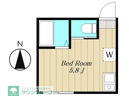 サンライズ(ワンルーム/1階)の間取り写真