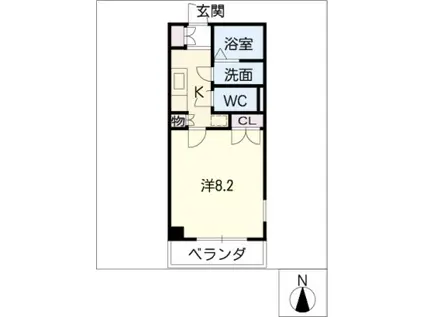 パックス御器所(1K/5階)の間取り写真