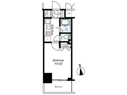 プレサンス 中之島公園グラシア(1K/8階)の間取り写真