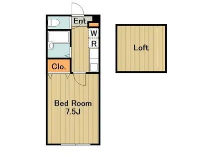 チッタポルテ(1K/1階)の間取り写真