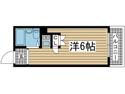 ネオダイキョー三宮(ワンルーム/2階)の間取り写真