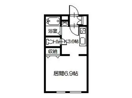 NORFINO MURIR(1K/2階)の間取り写真