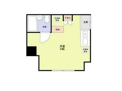 レイクサイド湯島(ワンルーム/1階)の間取り写真