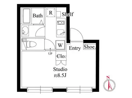 エルフローラ三軒茶屋(ワンルーム/4階)の間取り写真