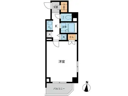 プライムコート成増(1K/2階)の間取り写真