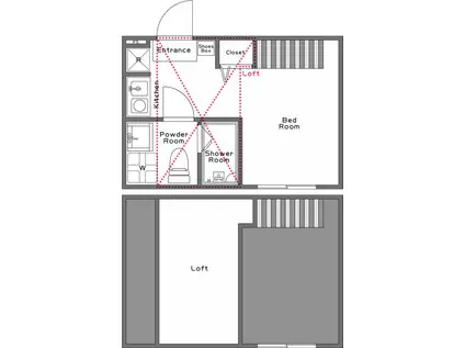 ハーモニーテラス北小岩III(ワンルーム/1階)の間取り写真
