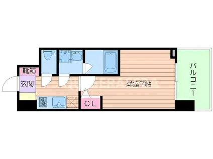 スプランディットII(1K/10階)の間取り写真