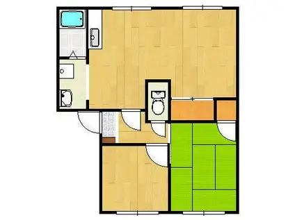 プレザンヴィ(2LDK/1階)の間取り写真