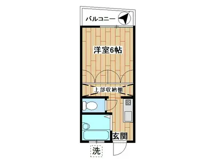 ハイムカメラート(1K/1階)の間取り写真