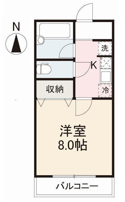 ヴェルス番町(1K/1階)の間取り写真