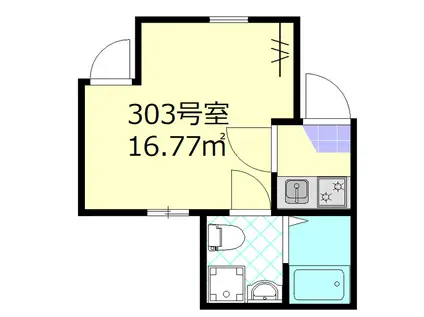 エーハイム栗原(1K/3階)の間取り写真