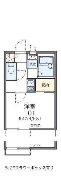 レオパレスきのした荘(1K/2階)の間取り写真