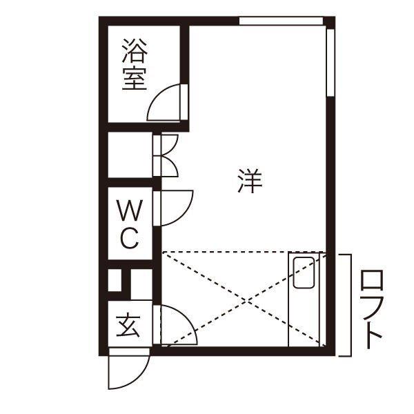 メイプルタウン(ワンルーム/3階)の間取り写真